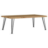 Best Furniture Outlet - Coaster - Zander Rectangular Wood Top Coffee Table Natural Brown - 723498